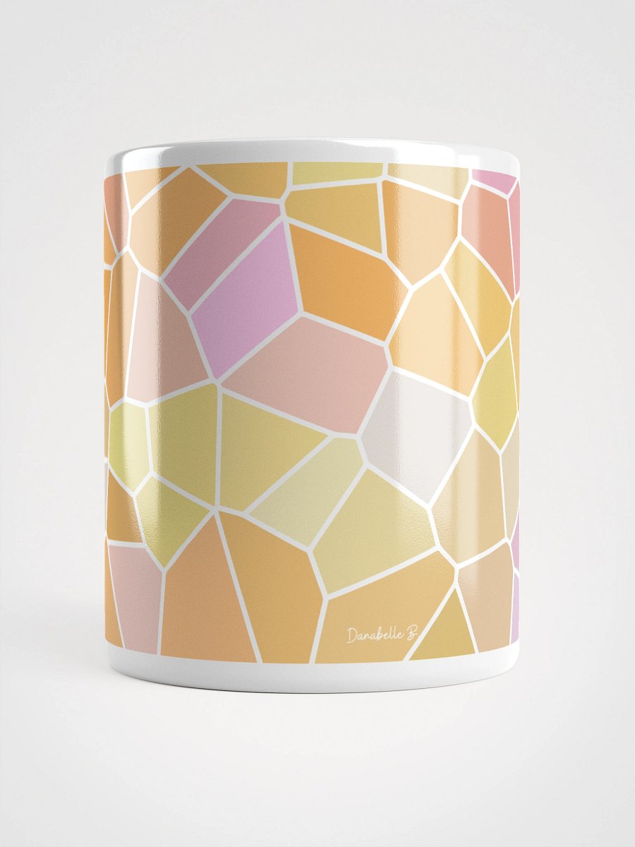 Mug Blanc Mozaïque Chroma - Design Géométrique Rétro Chic - Cadeau Déco product image (5)
