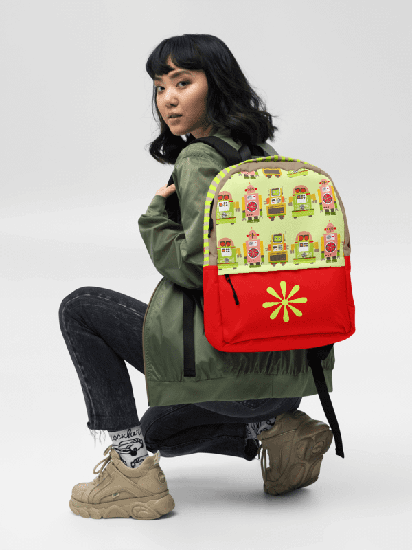 Atomic Robot Party - Backpack in Pink and Red product image (1)
