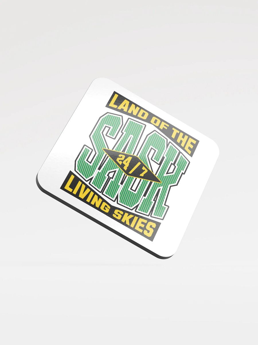 Sask Land Of The Living Skies 24/7 Cork Coaster product image (2)