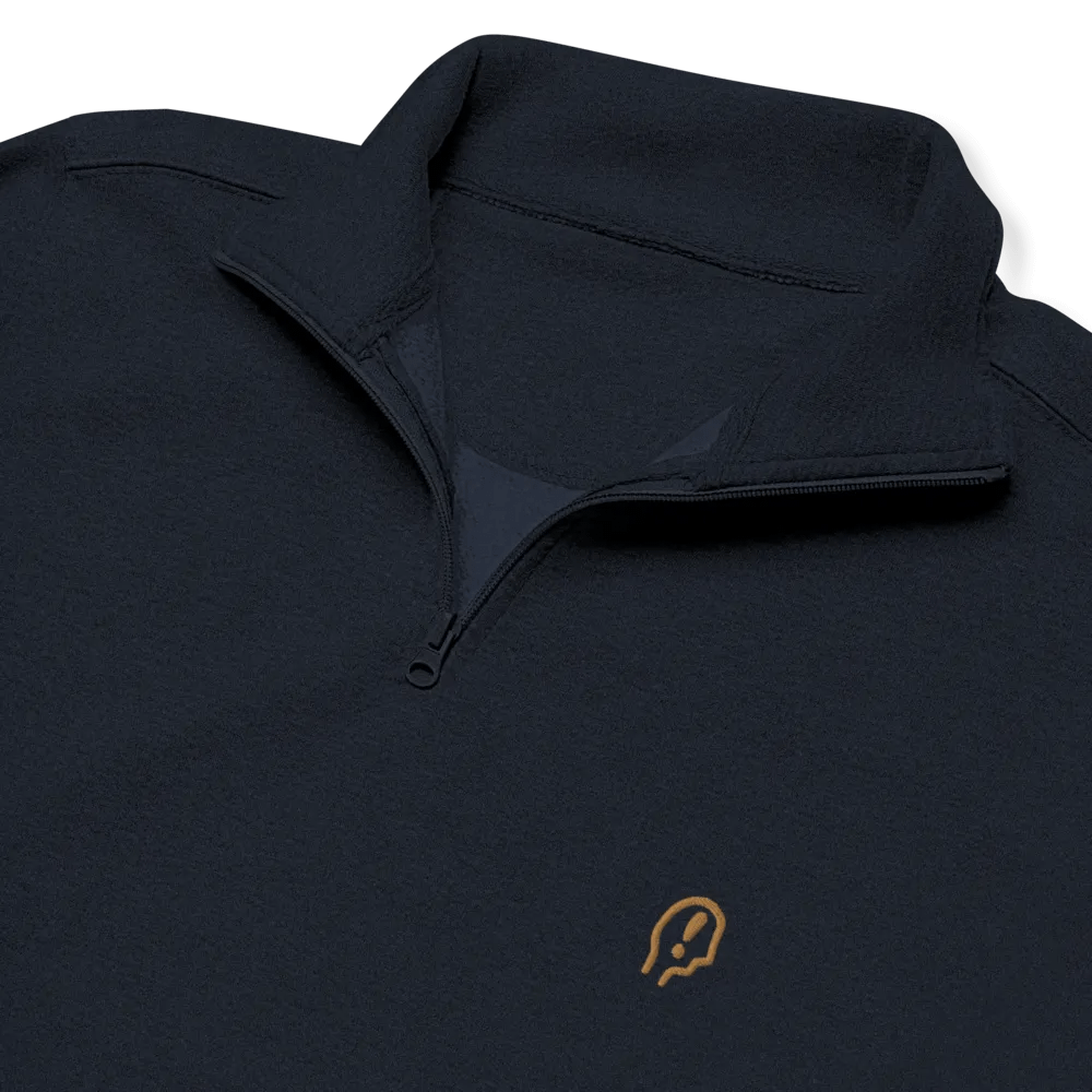 EXCLAIMING MENTALLY (brass) embroidered quarter zip product image (6)