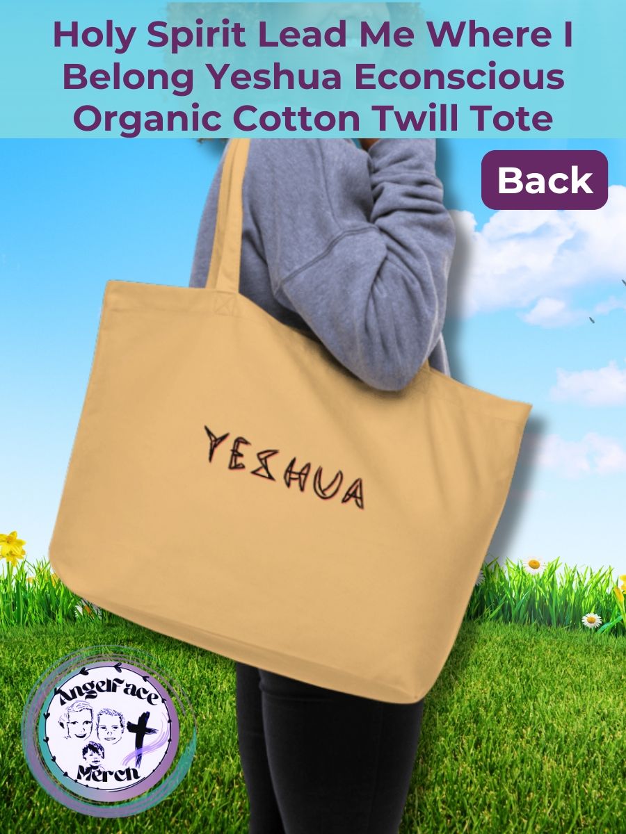Holy Spirit Lead Me Where I Belong Yeshua Christian Econscious Organic Cotton Twill Tote product image (3)