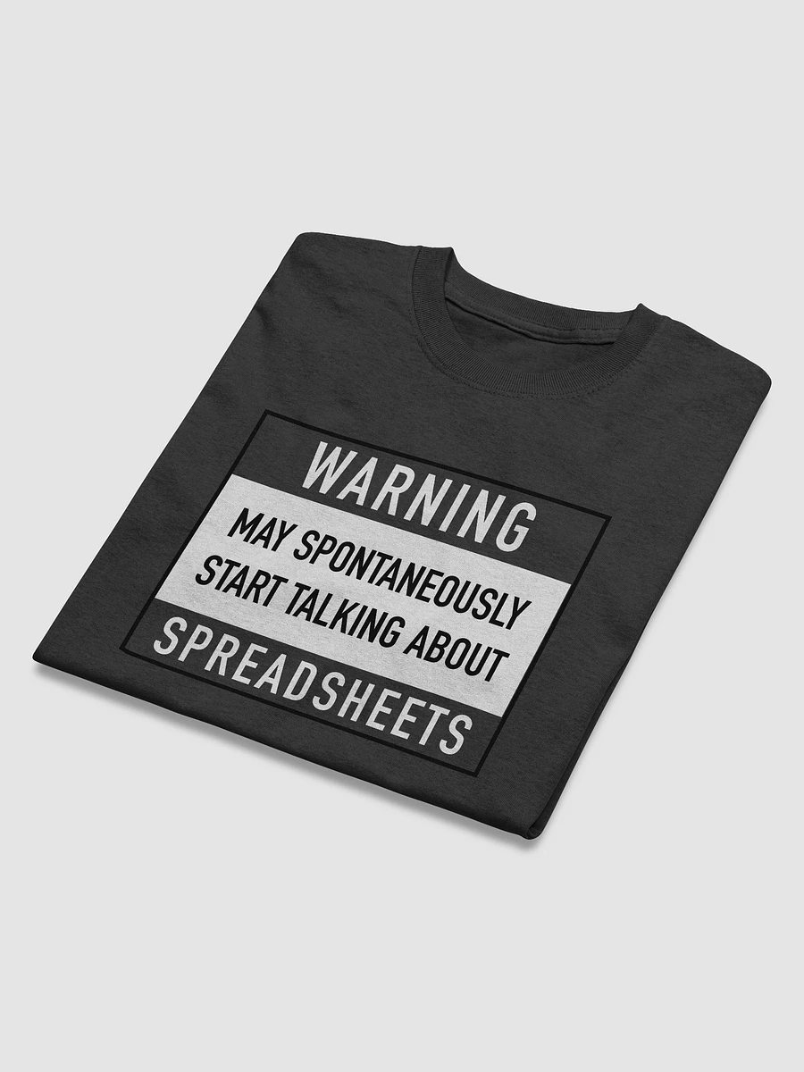 Warning May Talk About Spreadsheets - Black T-Shirt product image (5)