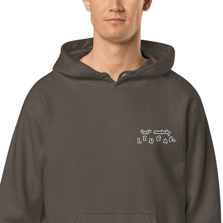 *not* mentally linear (L.C. bubble design) embroidered pigment hoodie product image (1)