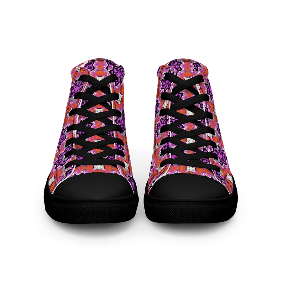 Abstract Foxy Repeating Pattern Ladies Canvas Shoe High Tops product image (38)
