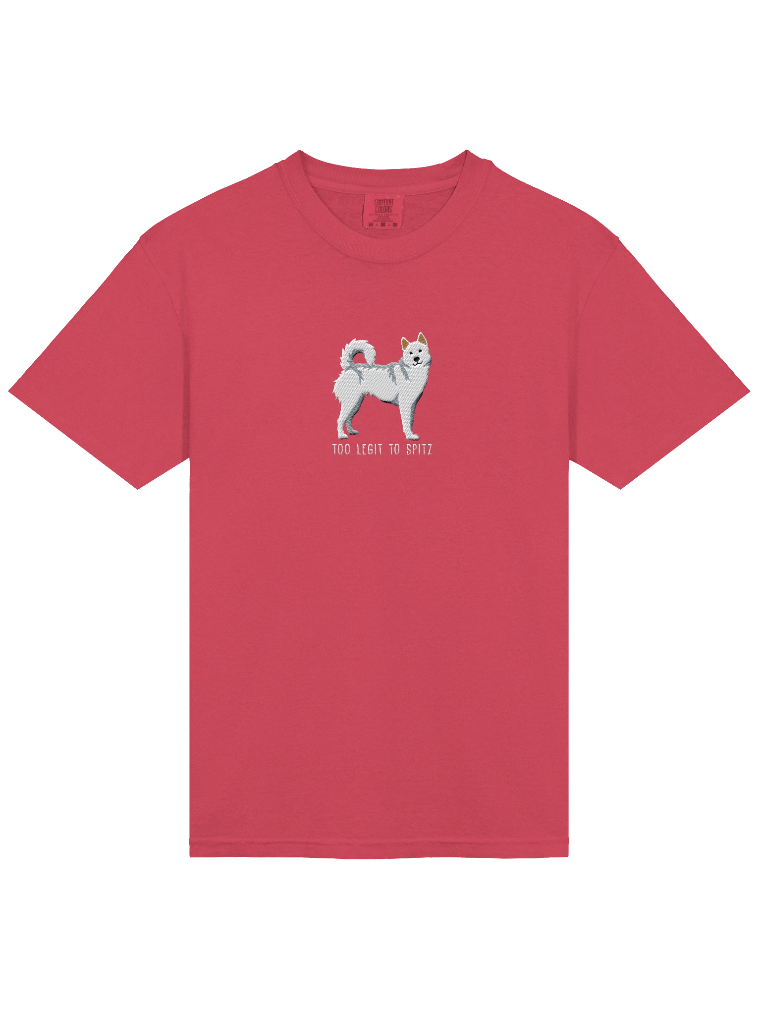 Too Legit to Spitz T-Shirt(Embroidered) of a Siberian Husky(White) product image (43)