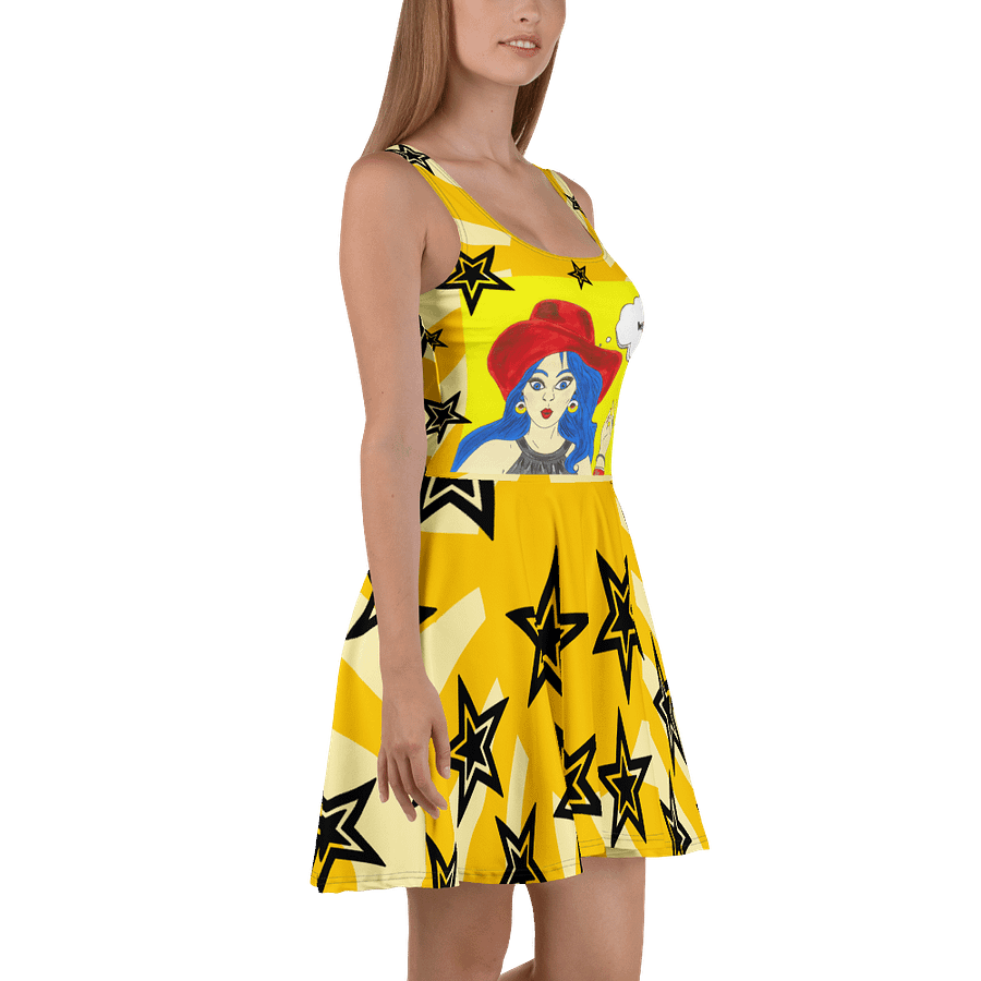 Pop art girl (art by Dina R.) acrylic painting picture - Dress product image (3)