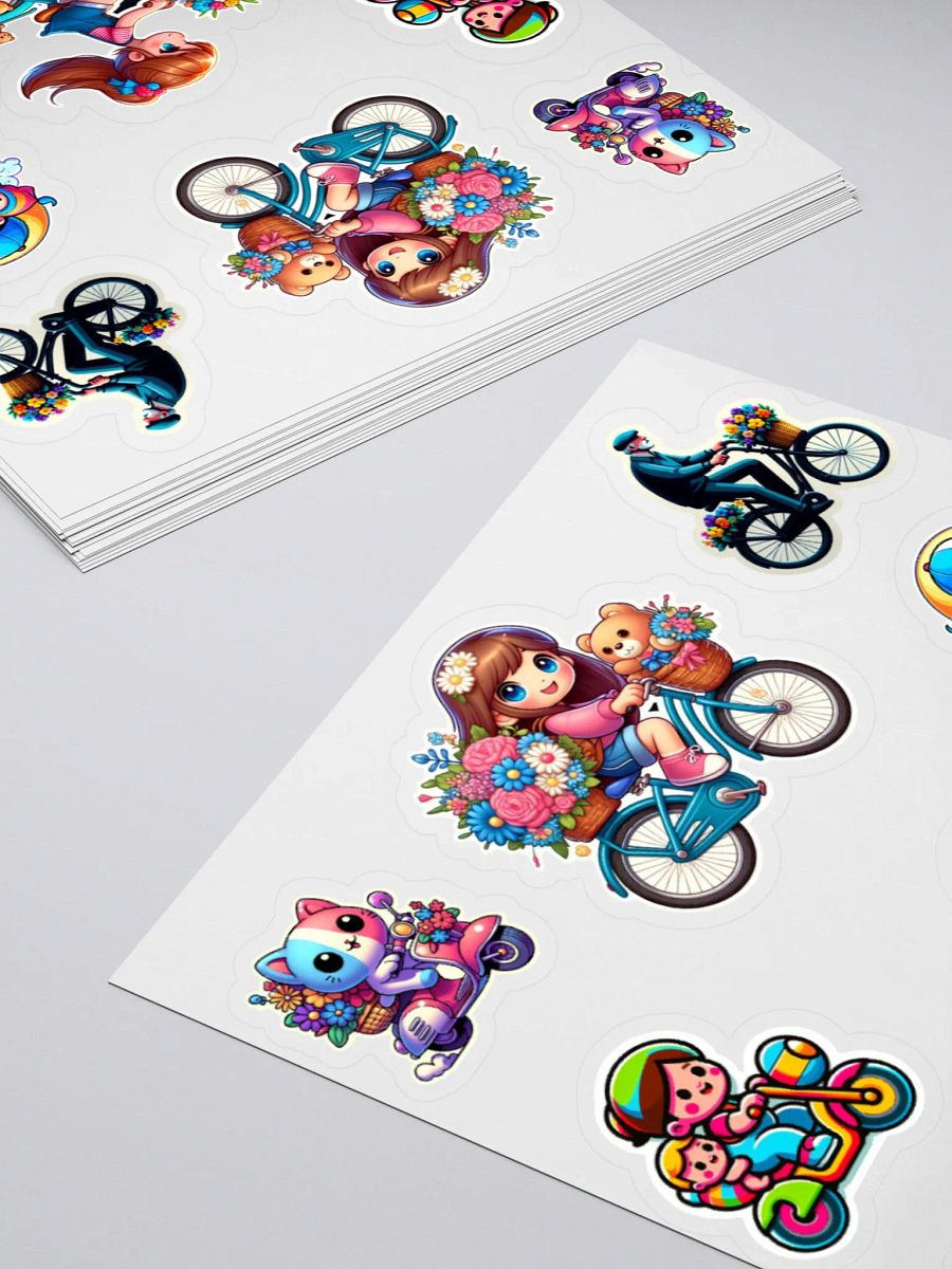Colourful Cycling images-Kiss Cut Stickers product image (4)
