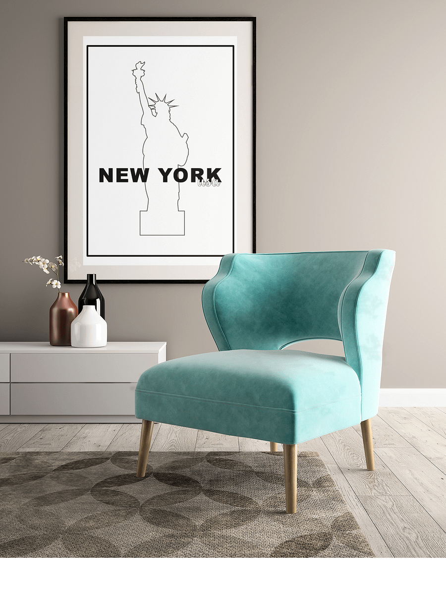 Minimalist Statue of Liberty Line Drawing, Elegant New York USA Wall Art, Simple Iconic Landmark Illustration, Modern Home Decor Print product image (4)