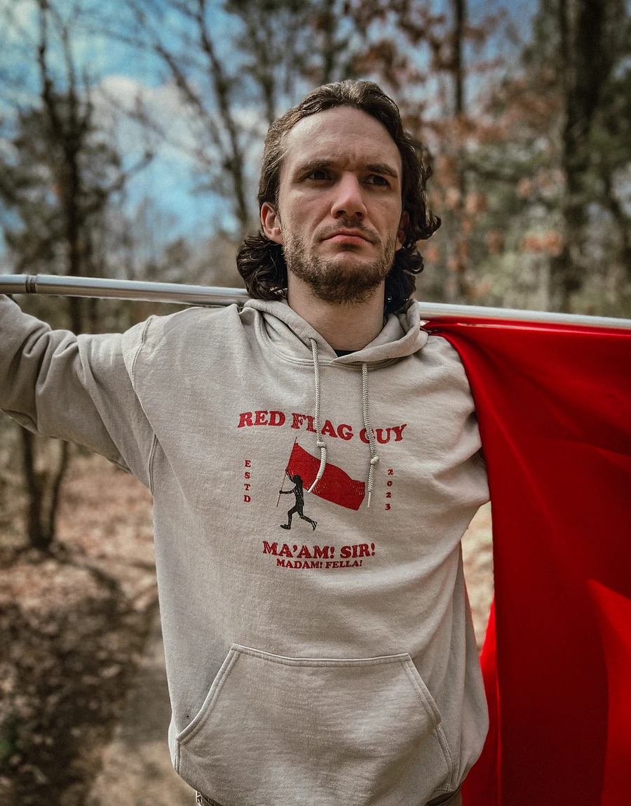 Red Flag Guy Distressed Unisex Hoodie product image (2)