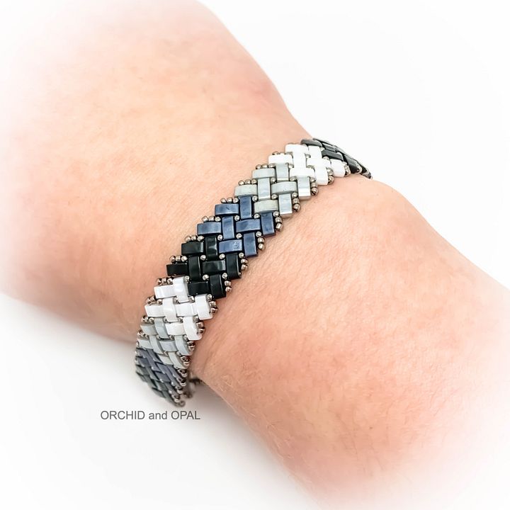 Digital Pattern - Half Tila Herringbone Bracelet product image (2)