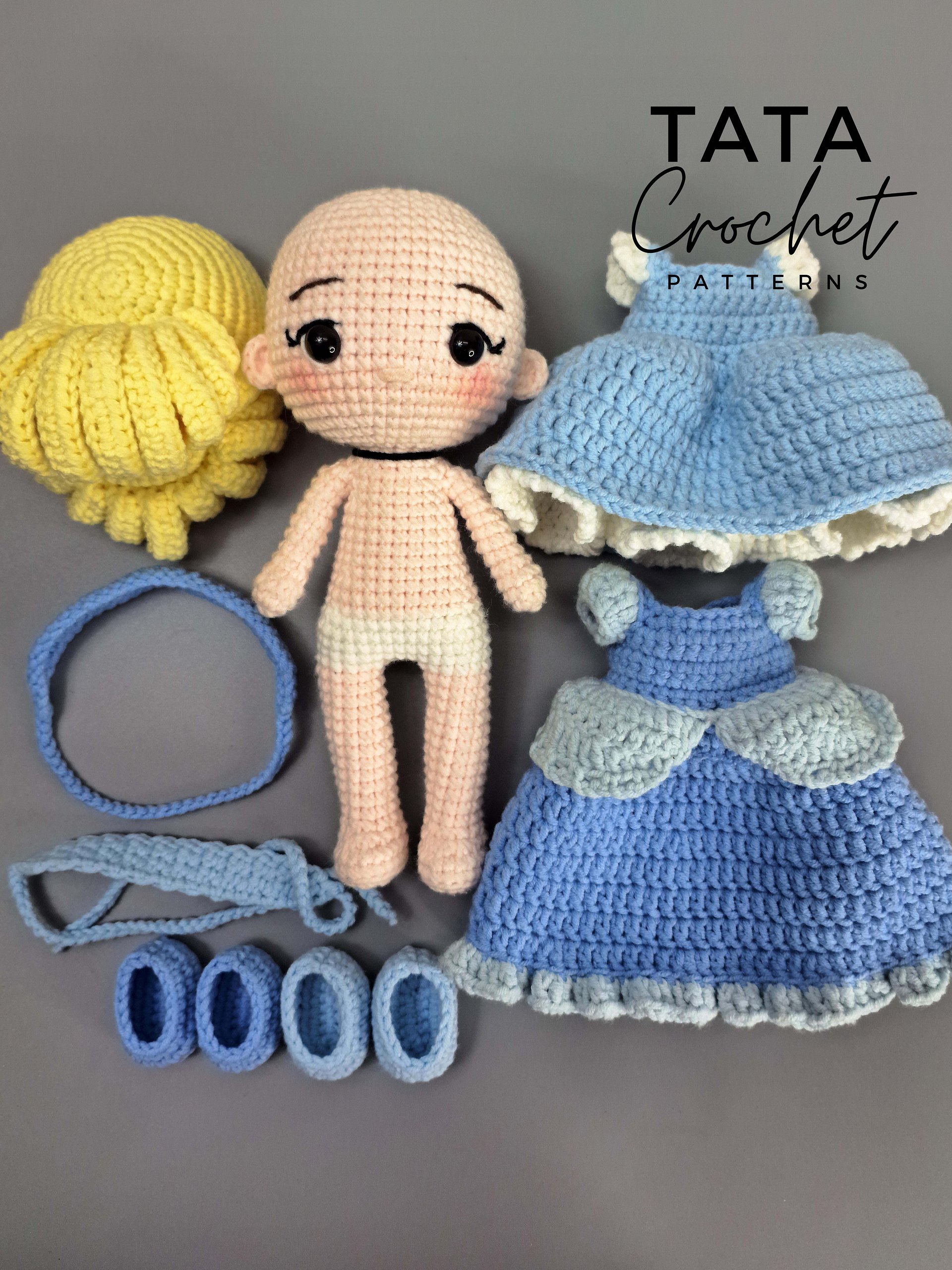 PDF -♡- Doll Dress Up & Transformation -♡- Cinderella Disney Princess Amigurumi Crochet Pattern product image (5)