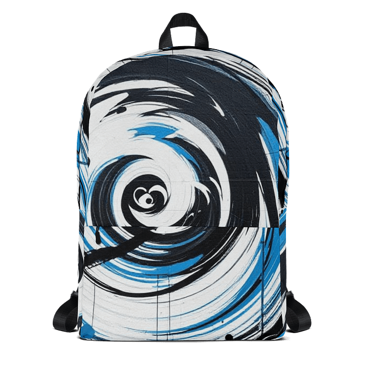 Boys Black, White, Blue Swirl Backpack product image (2)