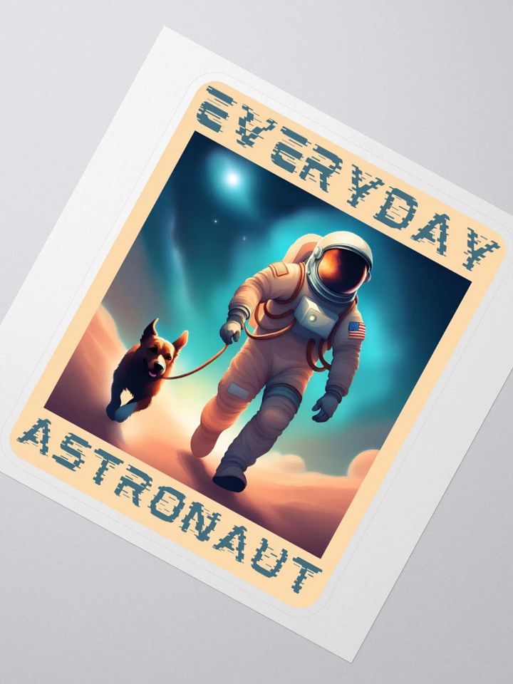 Everyday Astronaut Walking the Dog Stickers product image (4)