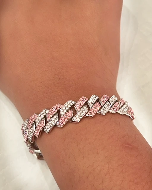 PINK ICED 4 PC SILVER BRACELET SET product image (2)