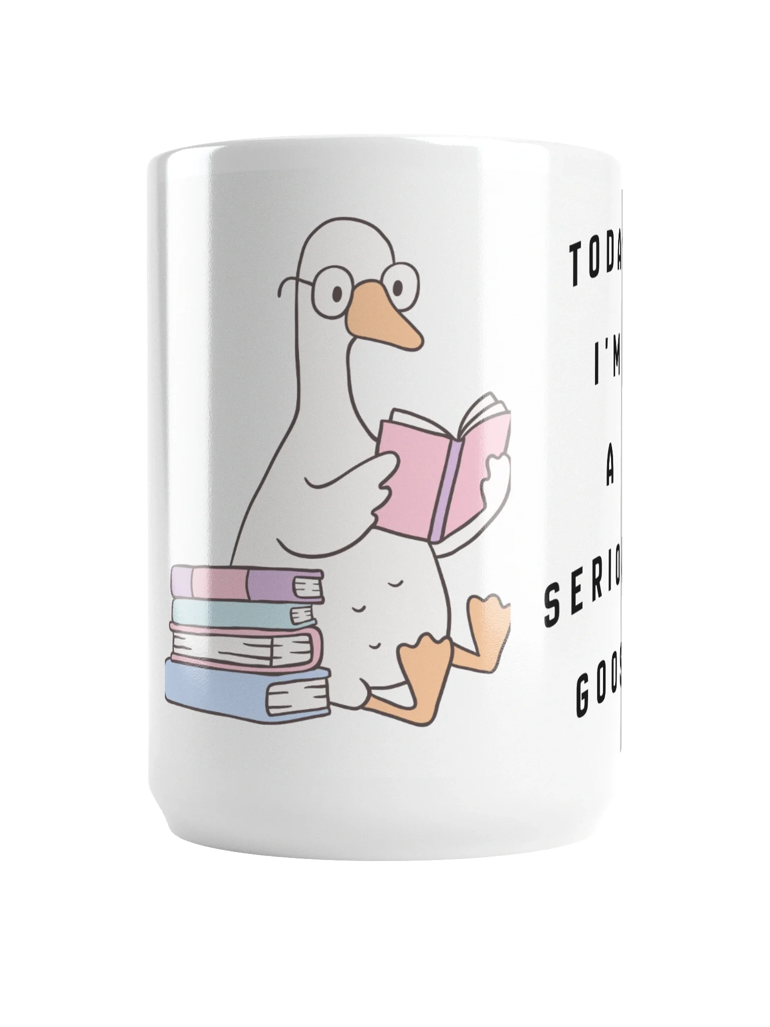 Serious Goose Reading Mug product image (1)