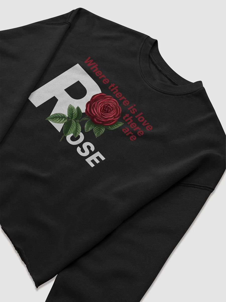 BUIII: Where there is love, there are rose Women's Fleece Crop Sweatshirt product image (3)