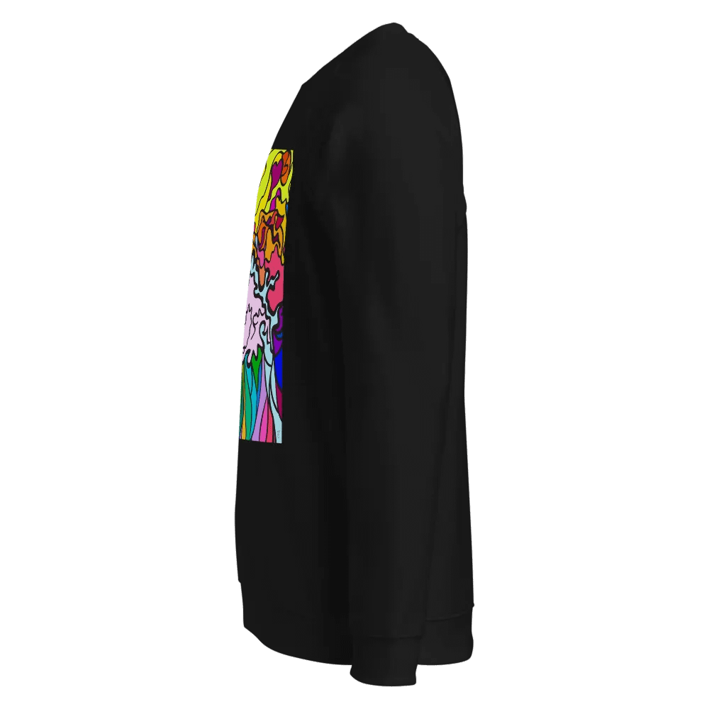 Vibrant Mosaic Raglan Sweatshirt - Wave at Sunset product image (7)