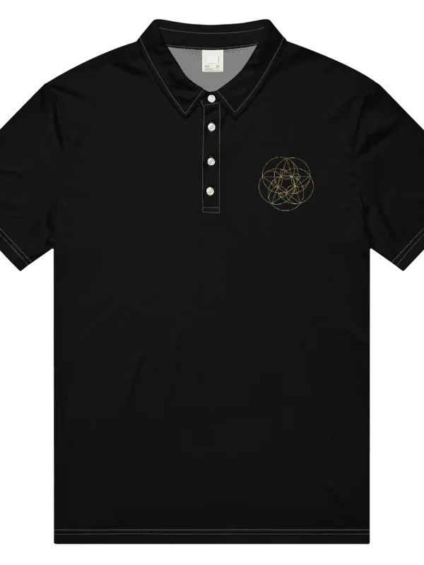 Golden fibo Geometric Men's Polo Shirt product image (3)