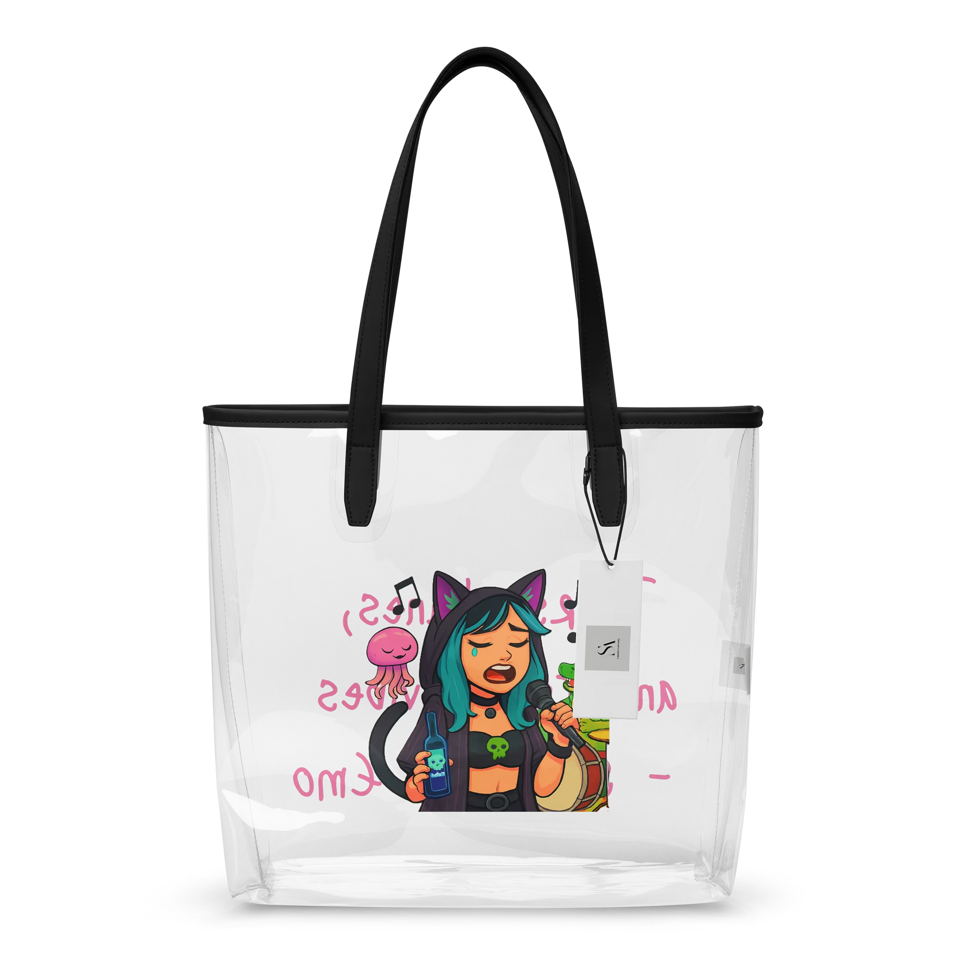 Jellyfish Emo Serenade Clear Tote Bag product image (1)