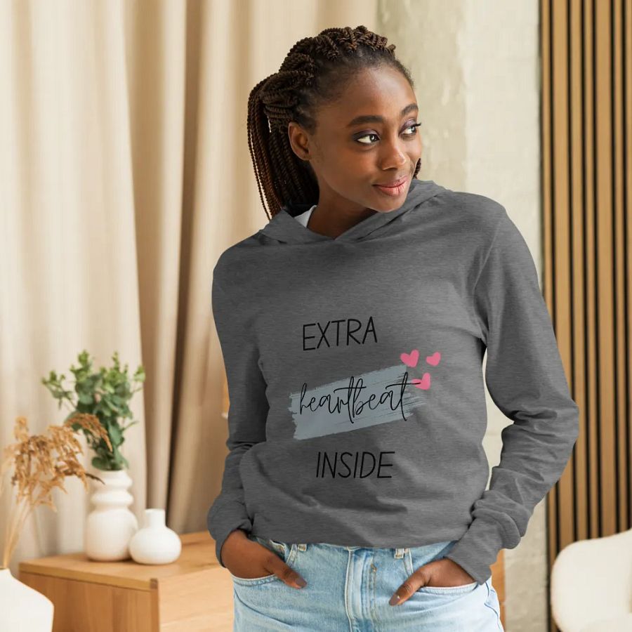 Extra Heartbeat Inside Hoodie,New Mom Hoodie, Baby Announcement Gift product image (23)