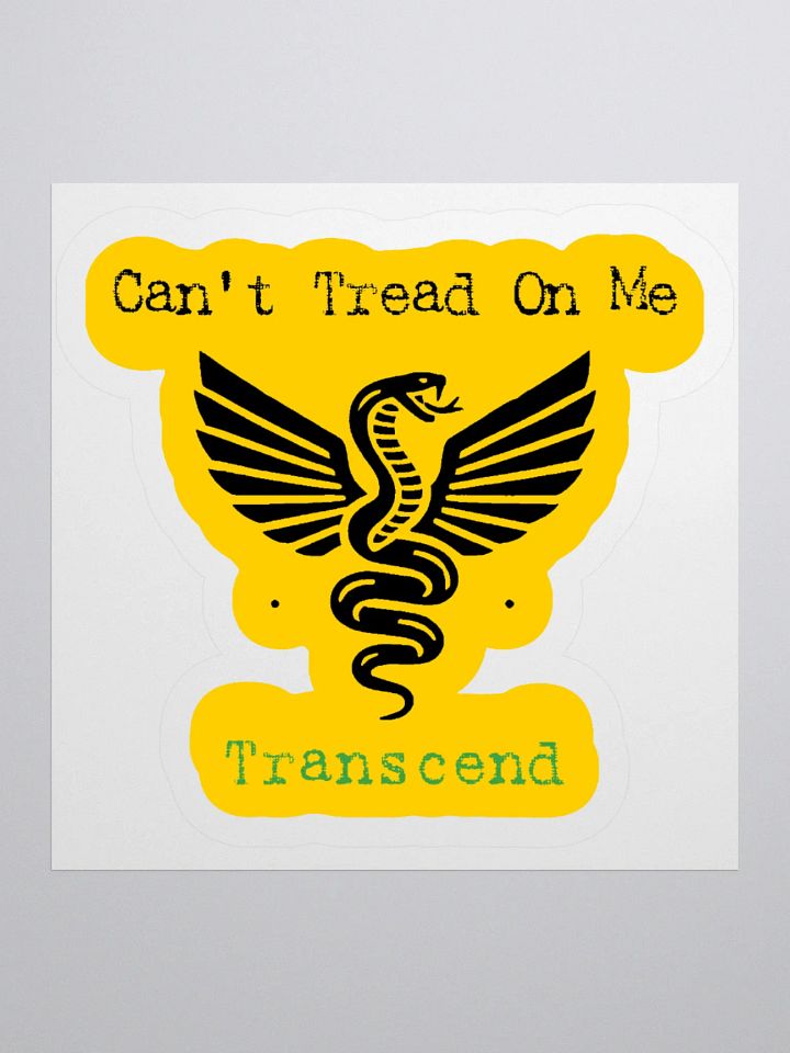 Can't Tread On Me Transcend (Black on Gold) Sticker product image (2)