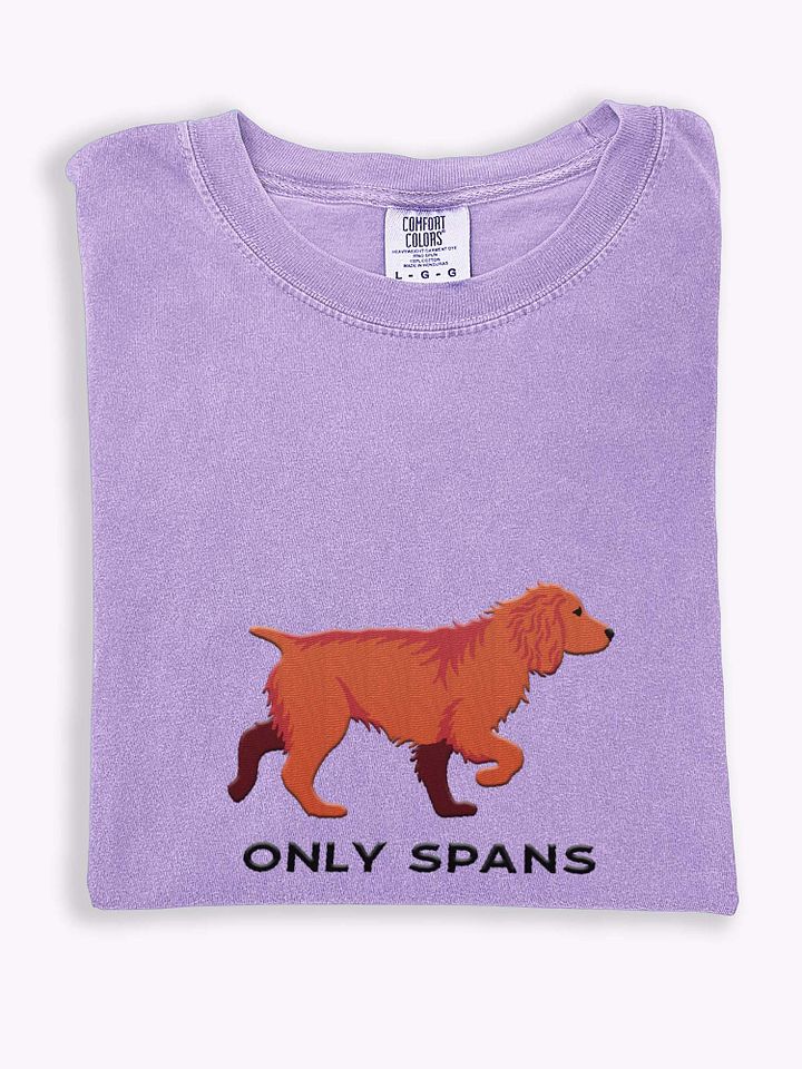 Only Spans T-Shirt(Embroidered) of a Working Cocker Spaniel(Red) product image (1)