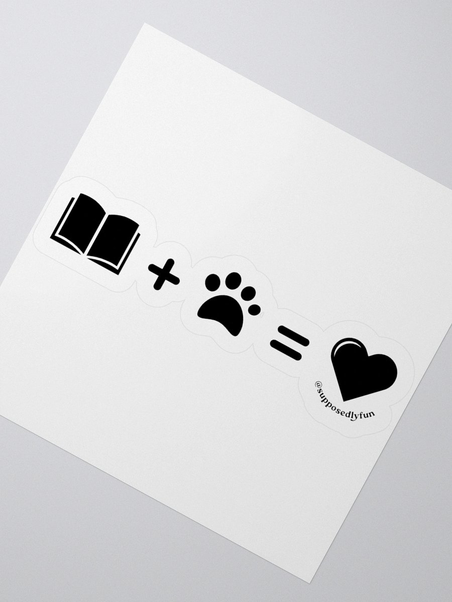 Books + Paws = Love Sticker product image (6)
