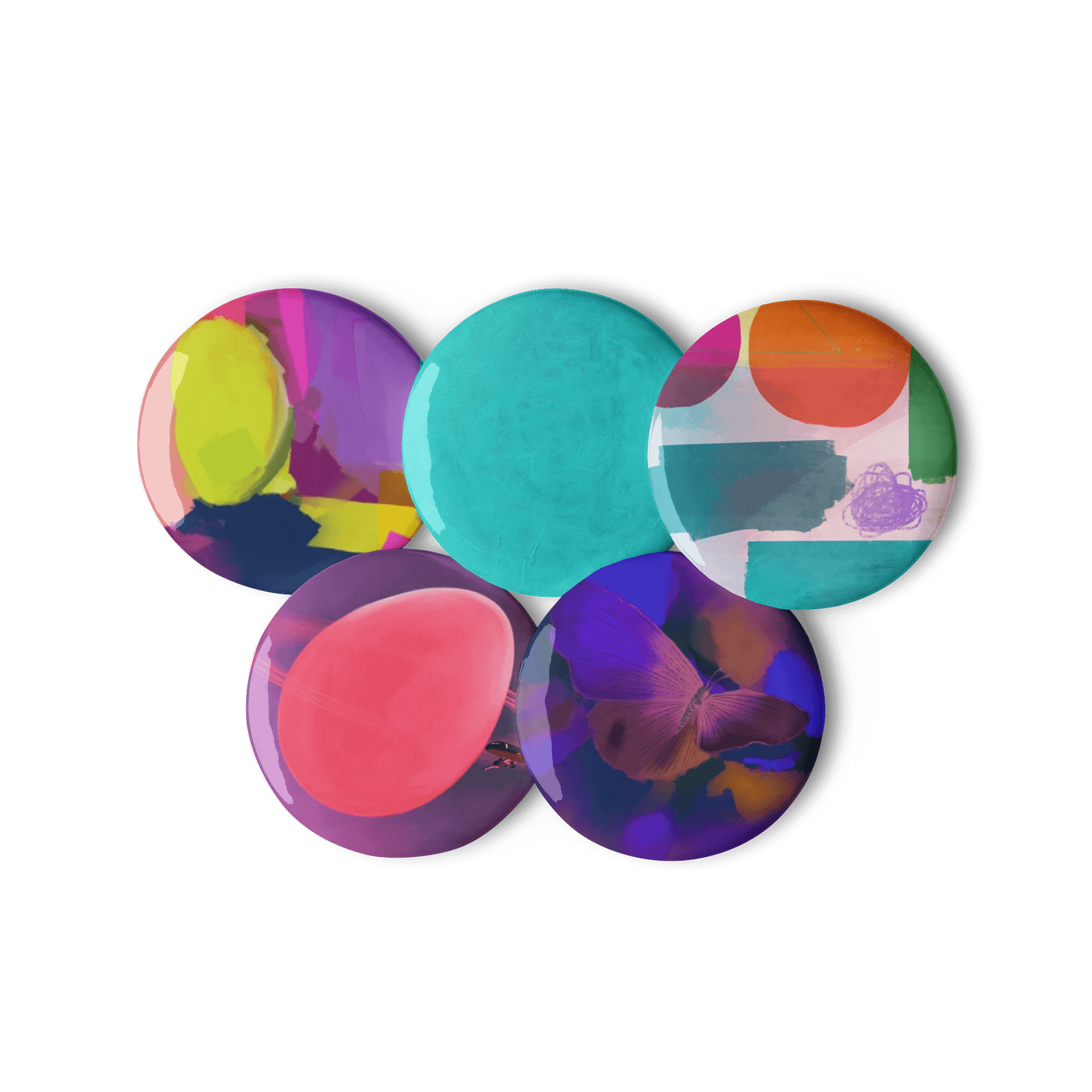 Ethereal Abstract Art Pin Buttons Set product image (2)