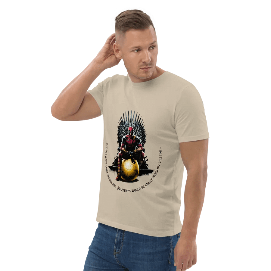 Deadpool and Daenerys Organic Cotton T-Shirt product image (6)