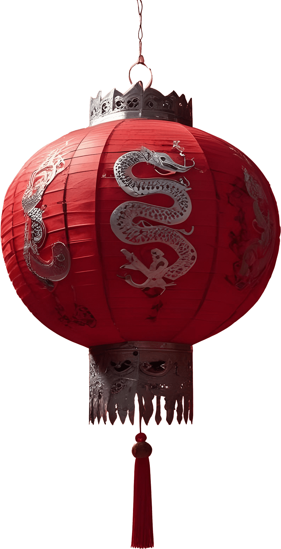 Chinese Silver Dragon Lantern – Lantern festival PNG product image (1)