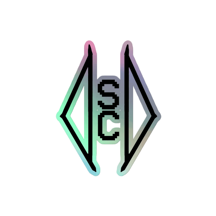 SlightlyCubic Black Logo Holographic Sticker product image (2)
