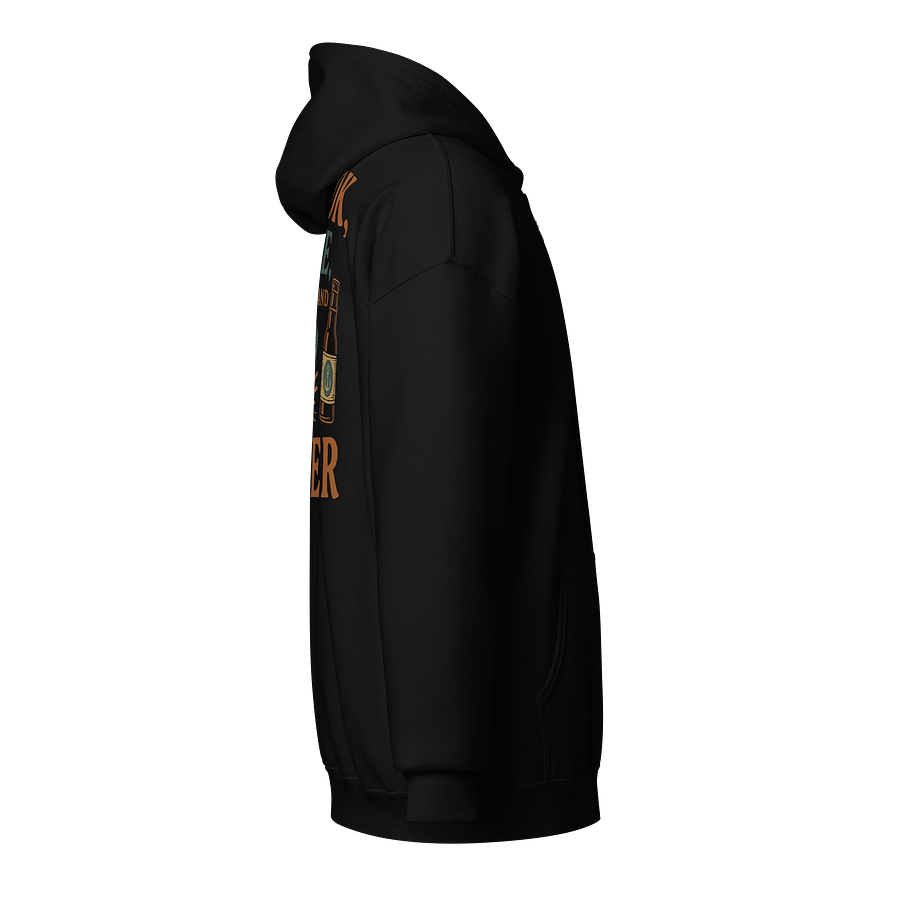 Hook, Line, & Lager Zip Hoodie – Funny Angler Hoodie with Beer & Bass Design product image (6)