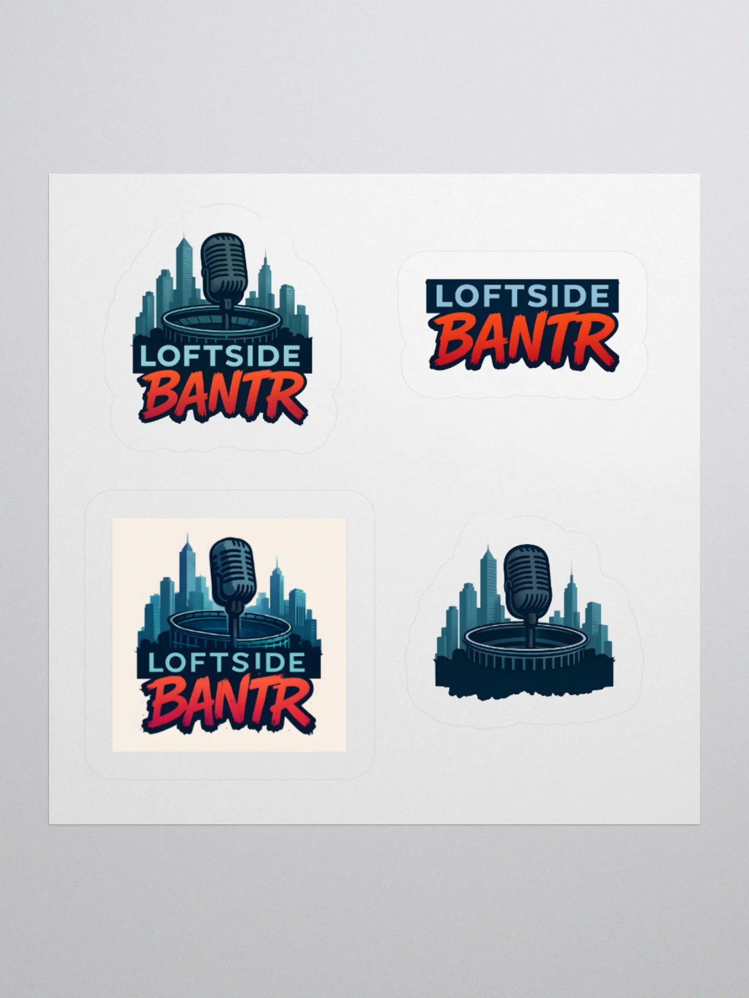 City Mic Kiss Cut Stickers product image (3)