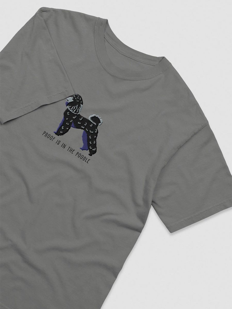 Proof Is in the Poodle T-Shirt(Embroidered) of a Miniature Poodle(Black) product image (15)