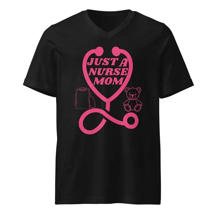 Nurse Mom Stethoscope V-Neck Tee product image (1)