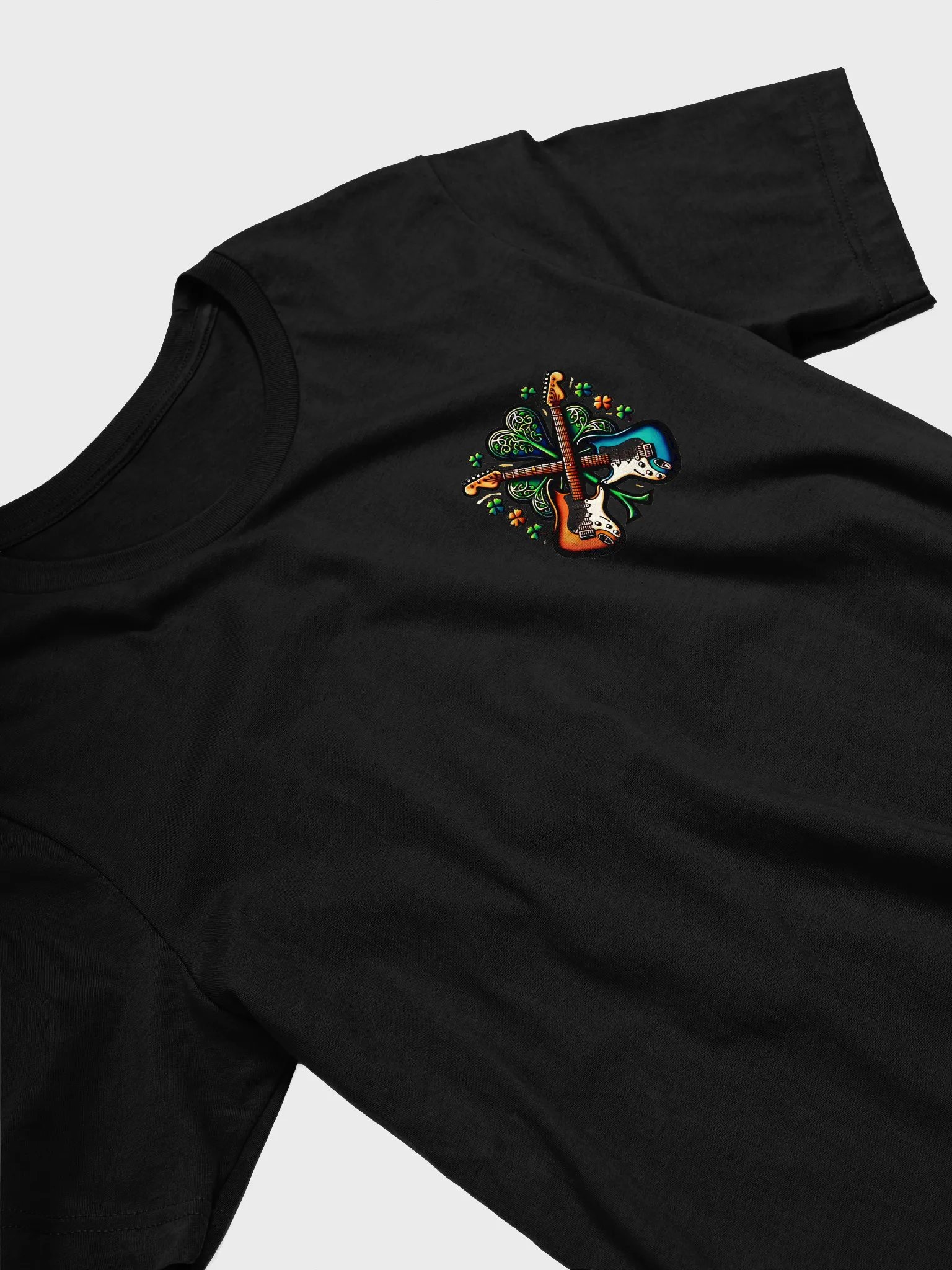 Electric Shamrock Crossed Guitars T-shirt product image (18)