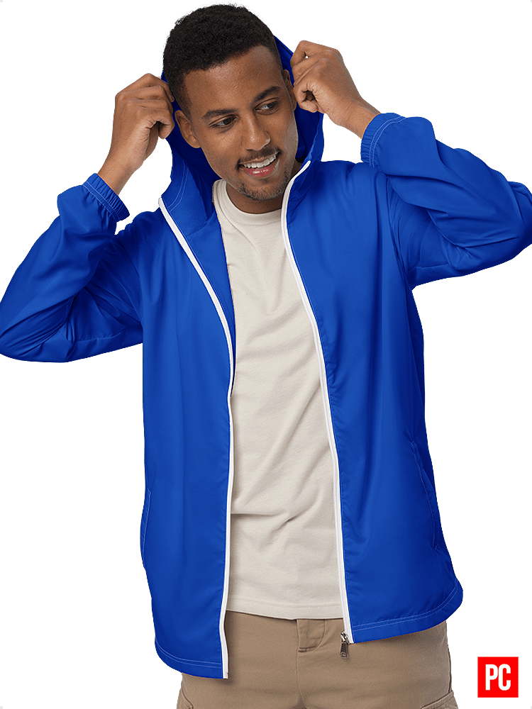 Plain Color Absolute Blue Windbreaker product image (1)