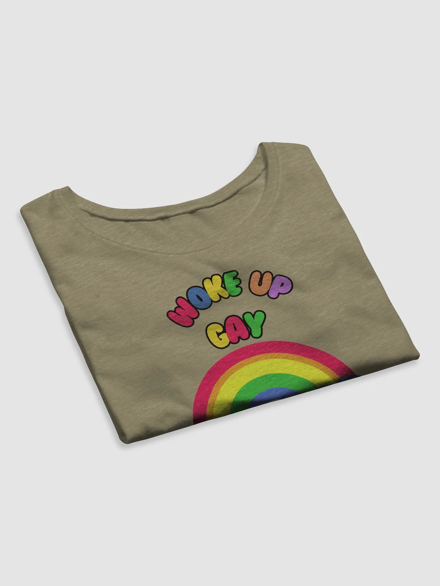 Rainbow Woke Up Gay Crop Tee product image (5)