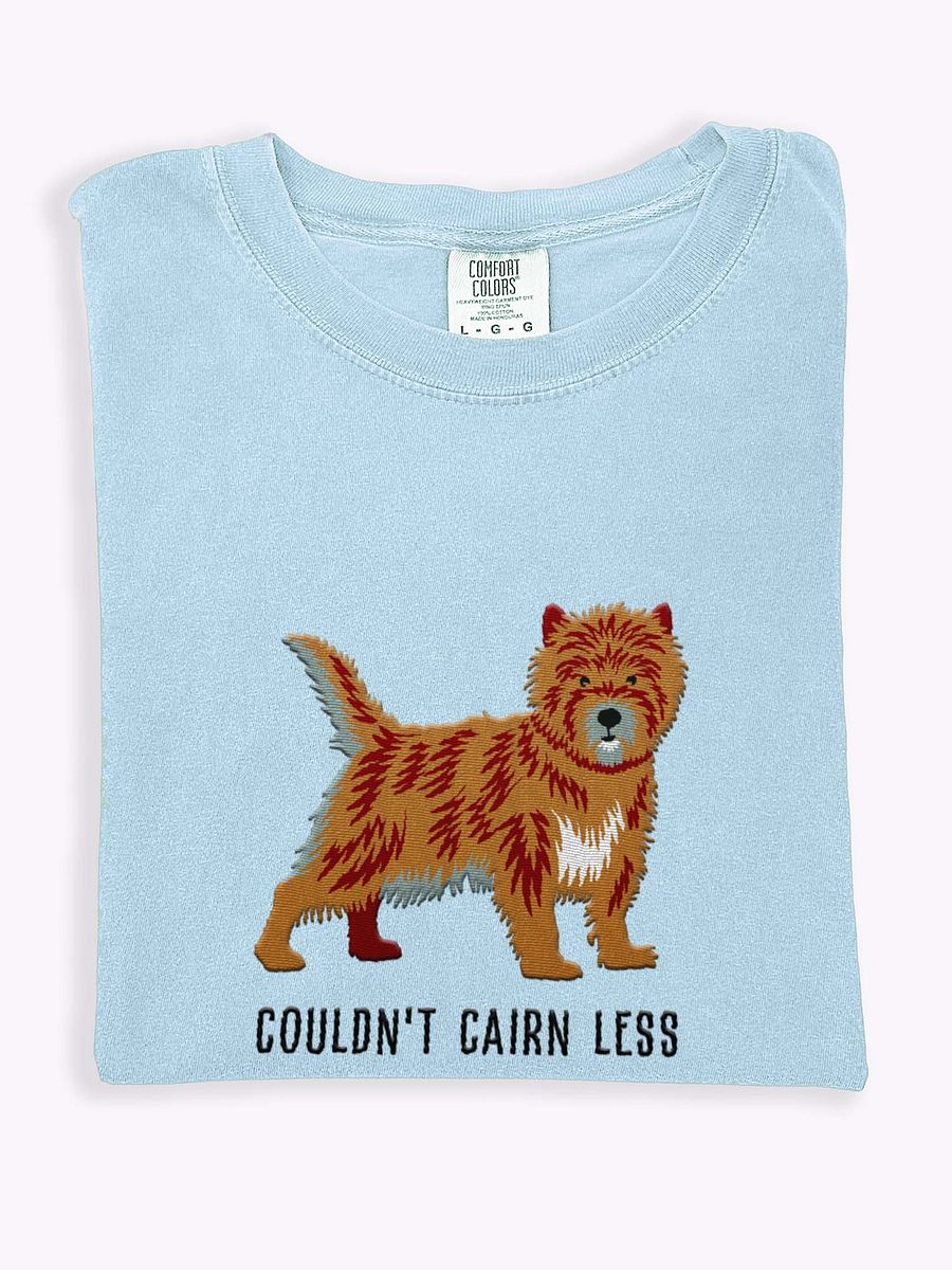 Couldn't Cairn Less T-Shirt(Embroidered) of a Cairn Terrier(Brindle) product image (1)