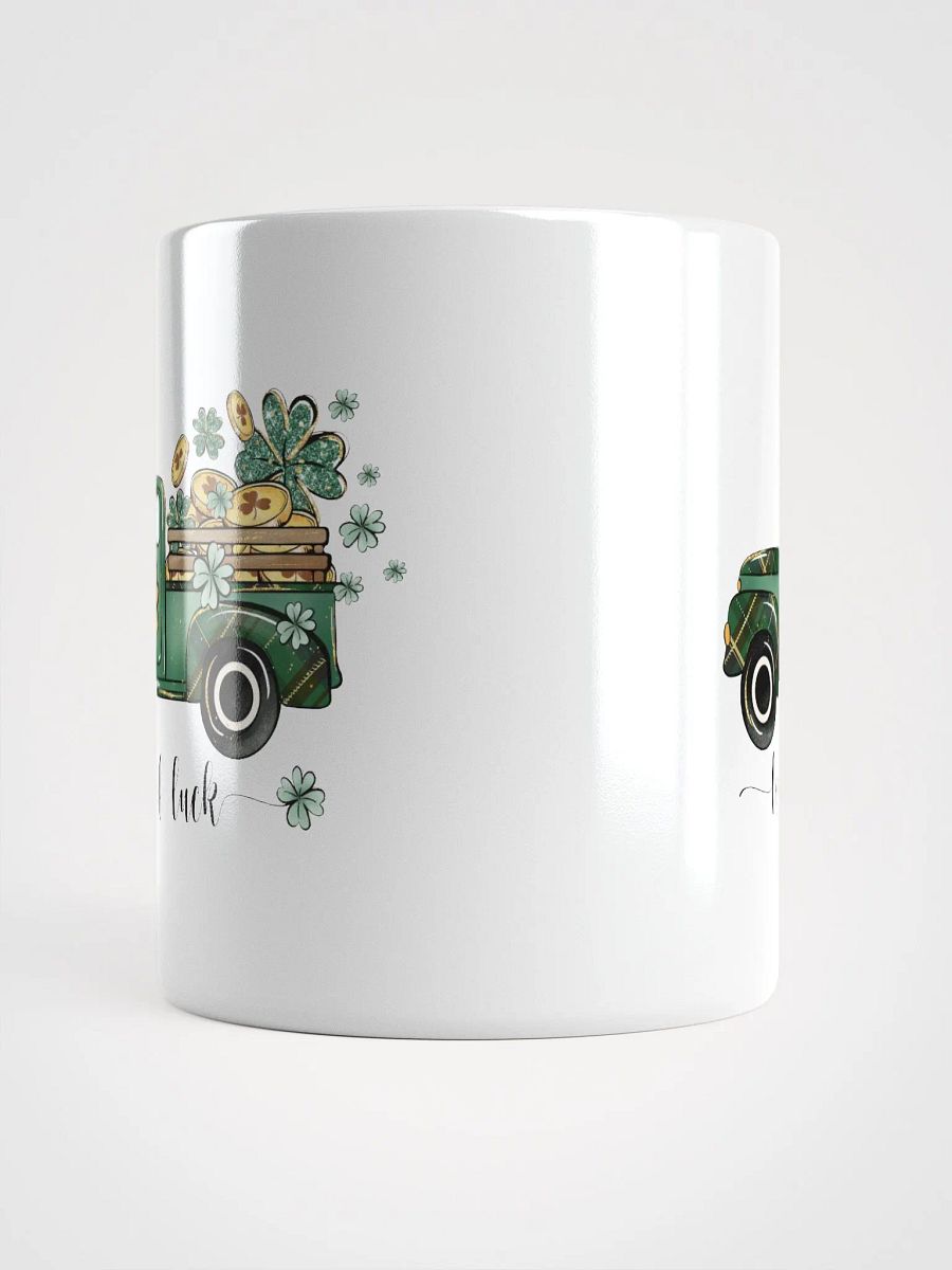 Vintage Floral Lucky Truck White Glossy Mug product image (18)