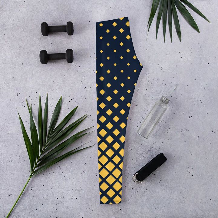 Golden Grid All-Over Leggings product image (2)