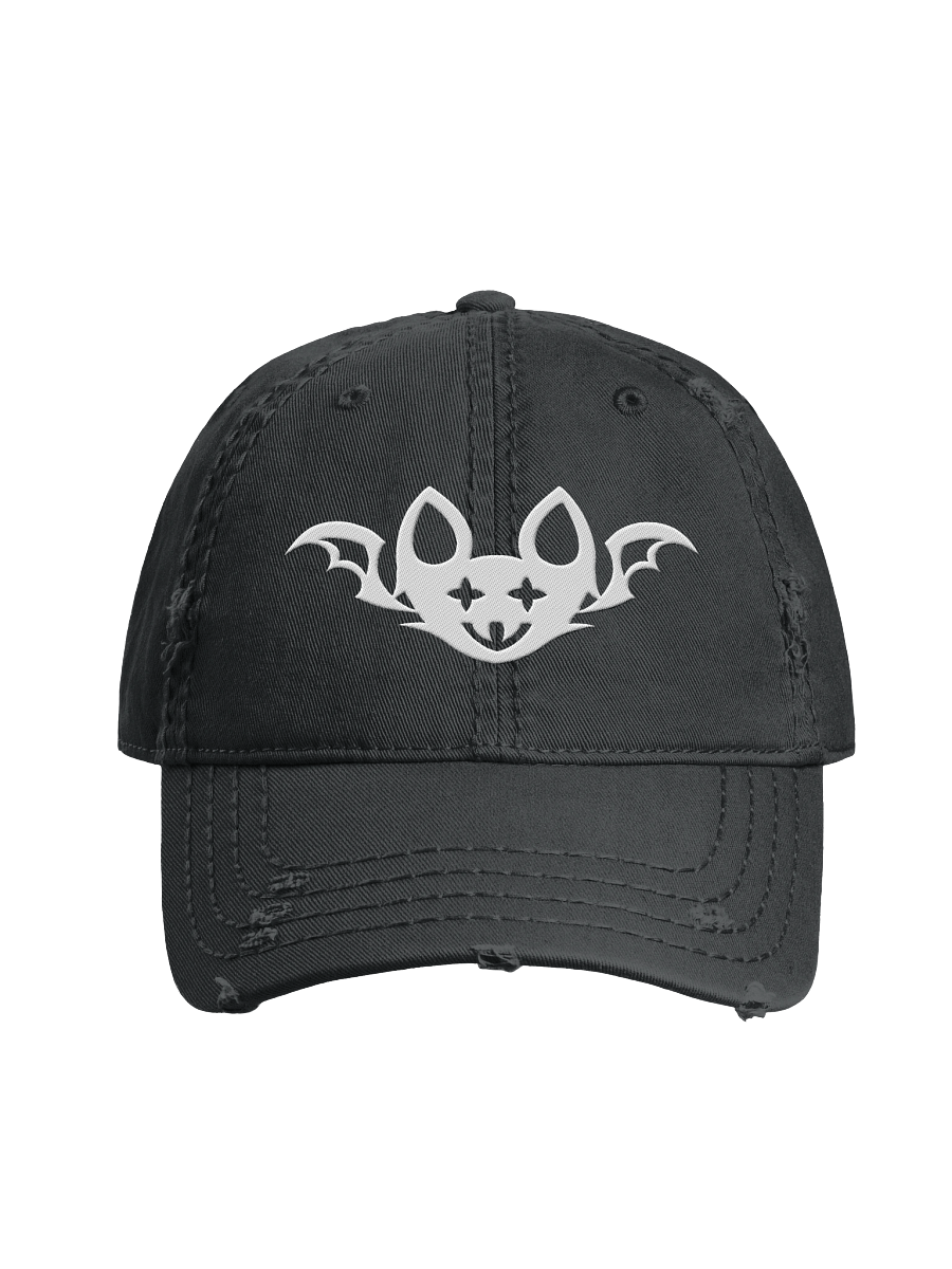 Embroidered Bat Distressed Dad Hat product image (1)