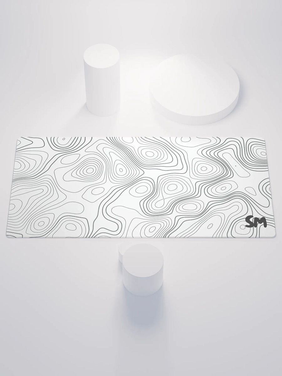 Snow White Topographic Gaming Mouse Pad product image (1)