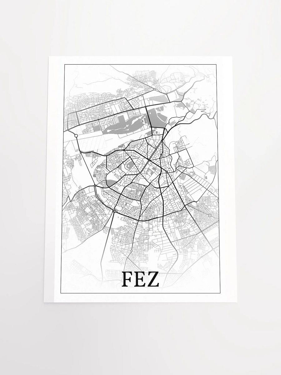 Fez, Morocco, city map print product image (17)
