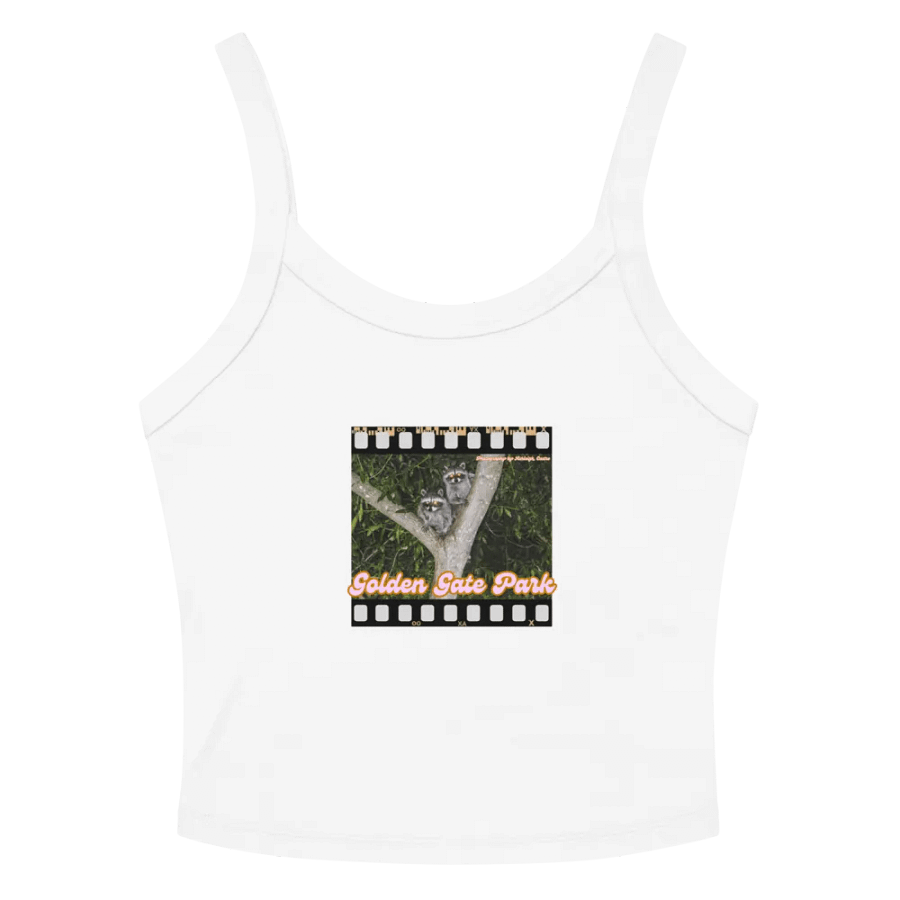 Golden Gate Park Raccoons Ribbed White Tank product image (2)