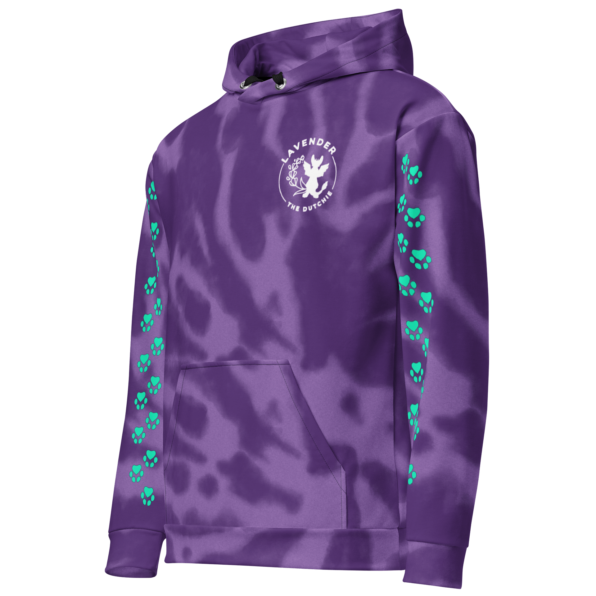 Lavender/Telephone Full Print Pullover Hoodie product image (2)