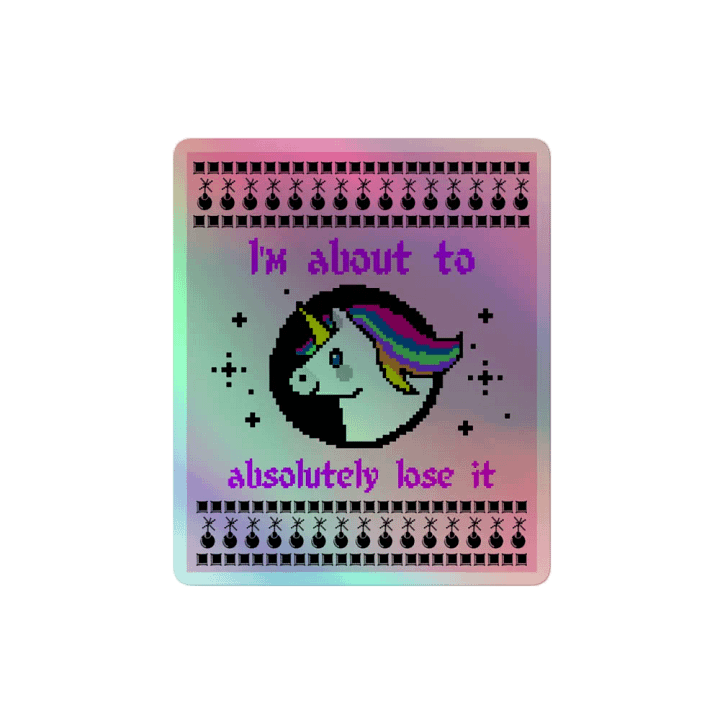 Losing It holographic sticker product image (2)