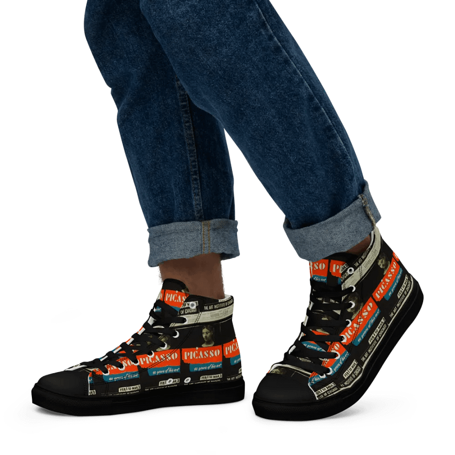 Picasso Art Poster Men's Canvas High Tops product image (11)