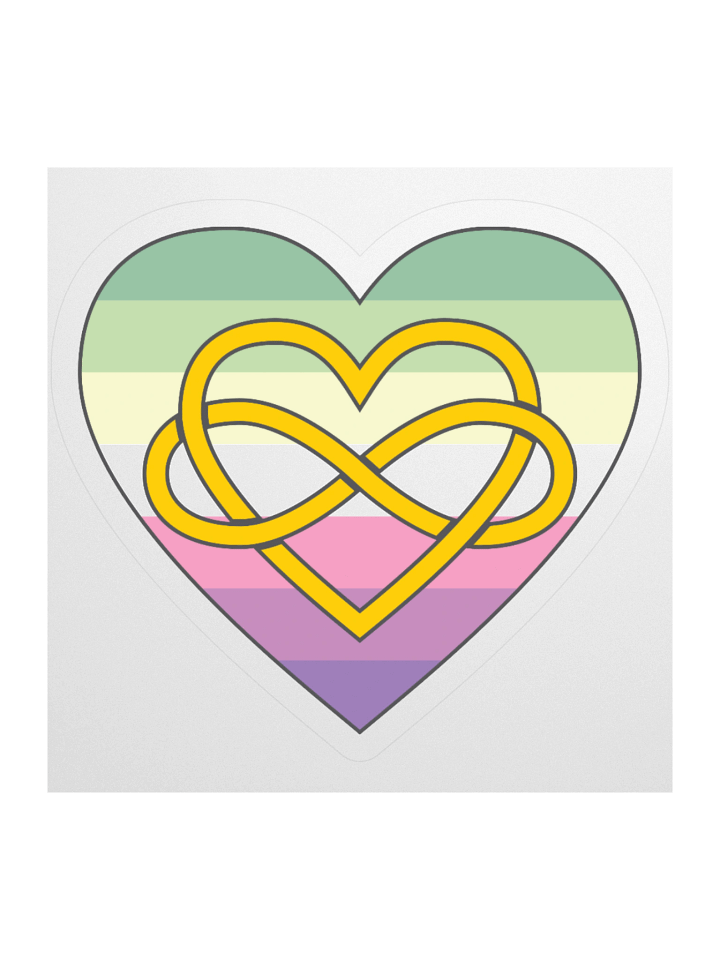 Genderfae Pride Flag Polyamory Infinity Heart Sticker product image (1)
