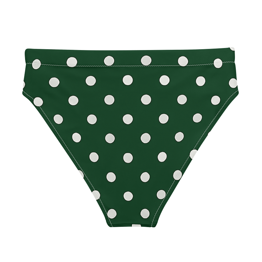 Green Dot Delight High-Waisted Bikini Bottom product image (2)